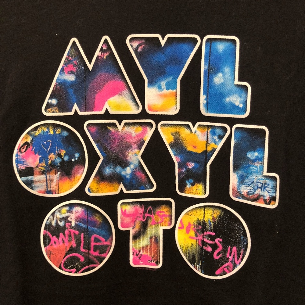 Coldplay Mylo Xyloto tour tee